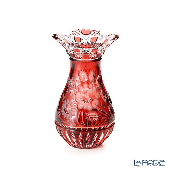 マイセン（Meissen） マイセンクリスタル MFO1420／16R 花瓶（レッド） 16cm