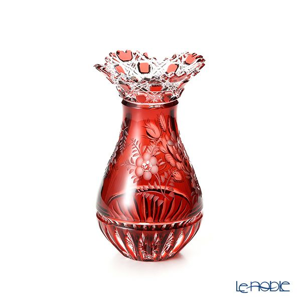 マイセン（Meissen） マイセンクリスタル MFO1420／16R 花瓶（レッド） 16cm