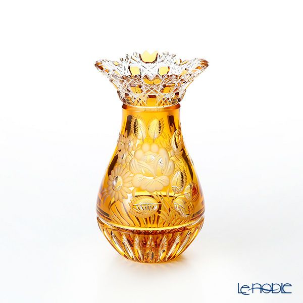 マイセン（Meissen） マイセンクリスタル MFO1420／16AB 花瓶（アンバー） 16cm