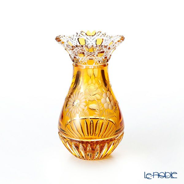 マイセン（Meissen） マイセンクリスタル MFO1420／16AB 花瓶（アンバー） 16cm