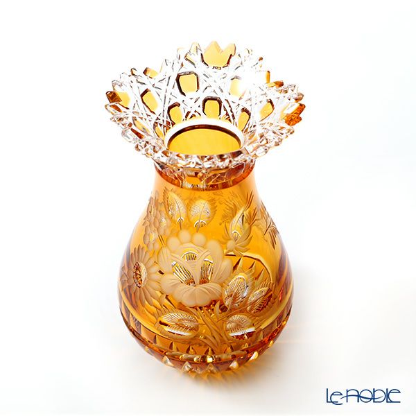 マイセン（Meissen） マイセンクリスタル MFO1420／16AB 花瓶（アンバー） 16cm