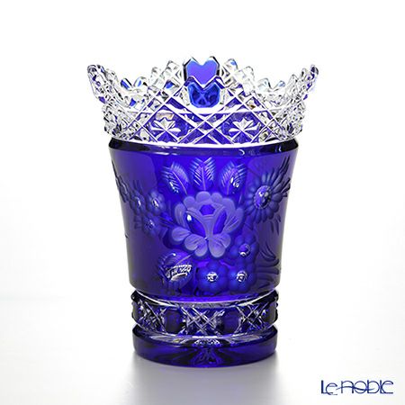 マイセン（Meissen） マイセンクリスタル 花瓶（ブルー） 10cm MFO／205／10B