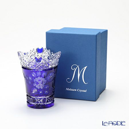 マイセン（Meissen） マイセンクリスタル 花瓶（ブルー） 10cm MFO／205／10B
