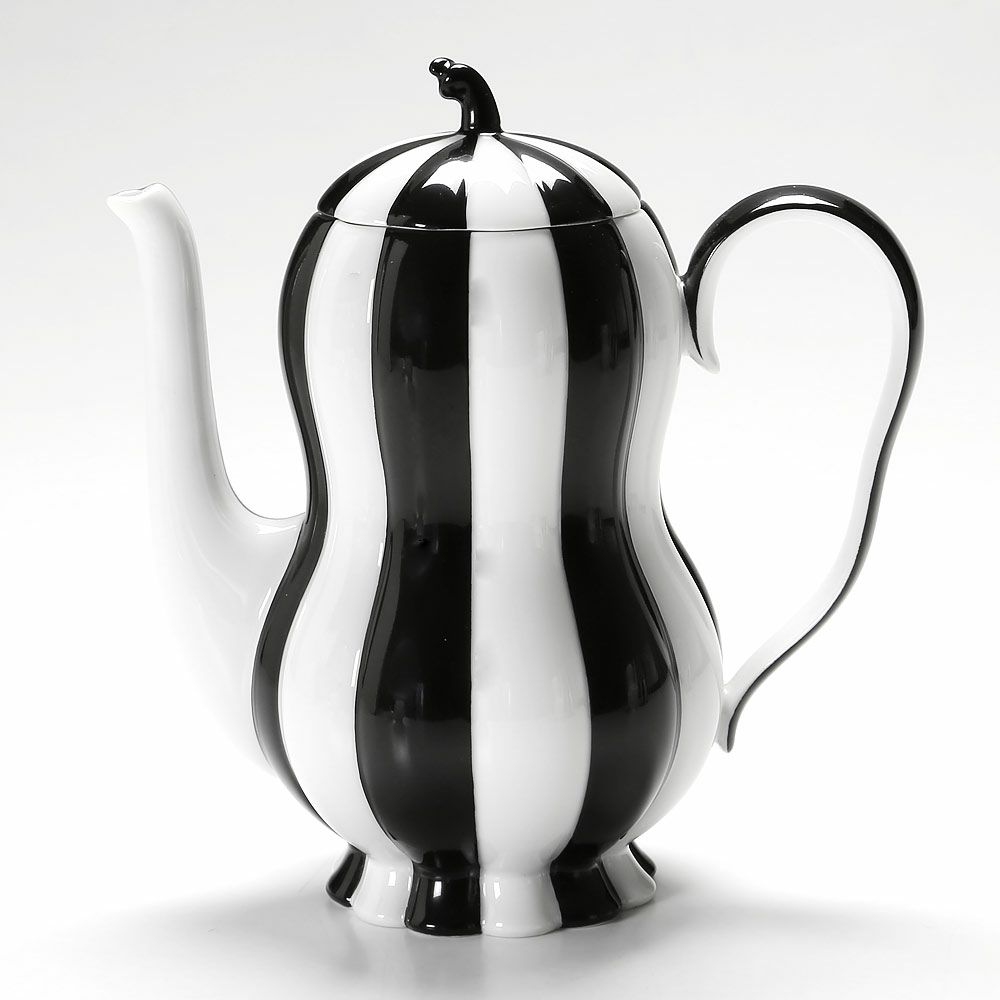 アウガルテン（AUGARTEN） メロン ブラック＆ホワイト（7027） モカポット 500ml（015）