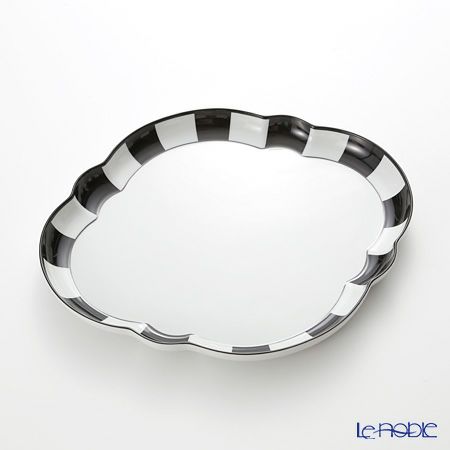 アウガルテン（AUGARTEN） メロン ブラック＆ホワイト（7027） デジュネトレイ 36×32cm（050）