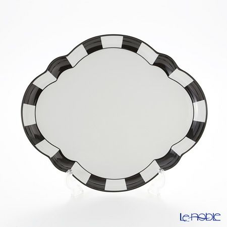 アウガルテン（AUGARTEN） メロン ブラック＆ホワイト（7027） デジュネトレイ 36×32cm（050）