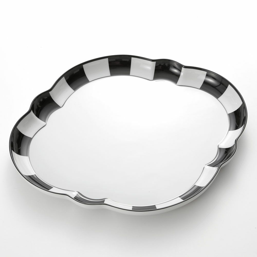 アウガルテン（AUGARTEN） メロン ブラック＆ホワイト（7027） デジュネトレイ 36×32cm（050）