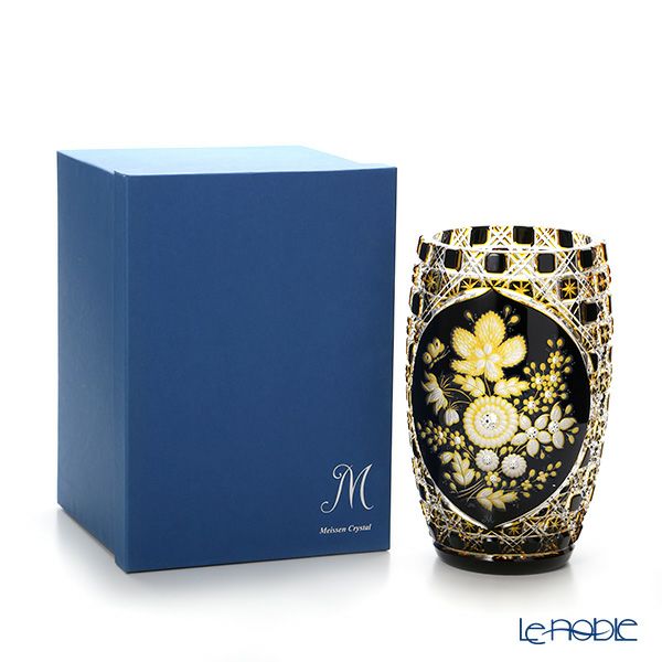 マイセン（Meissen） マイセンクリスタル Flowers1 D／LF22／26be 花瓶 3層被せ 26cm