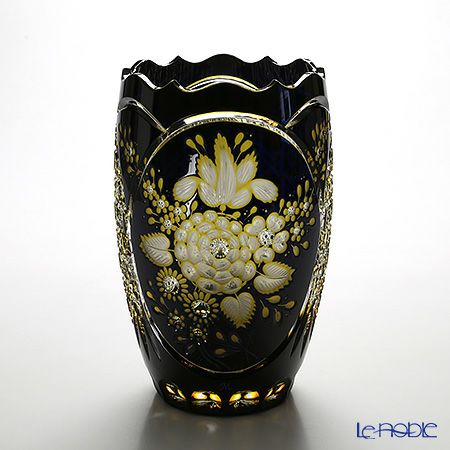 マイセン（Meissen） マイセンクリスタル 花瓶 3層被せ 26cm D／F2