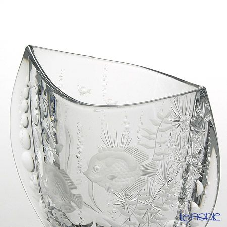 マイセン（Meissen） マイセンクリスタル 花瓶 フィッシュ（クリア） 18cm 89399／18