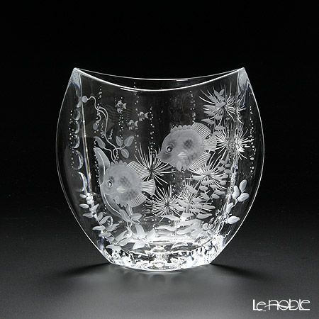 マイセン（Meissen） マイセンクリスタル 花瓶 フィッシュ（クリア） 18cm 89399／18