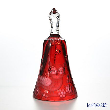 マイセン（Meissen） マイセンクリスタル ディナーベル フクロウ（レッド） 11cm OWL／17037／115R