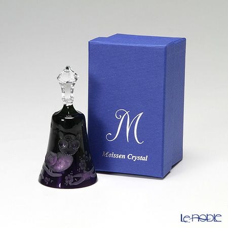 マイセン（Meissen） マイセンクリスタル ディナーベル フクロウ（ライラック） 11cm OWL／17037／115L