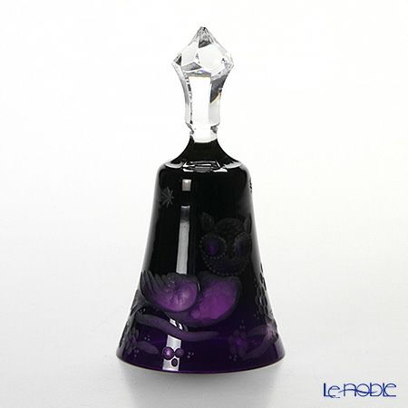 マイセン（Meissen） マイセンクリスタル ディナーベル フクロウ（ライラック） 11cm OWL／17037／115L