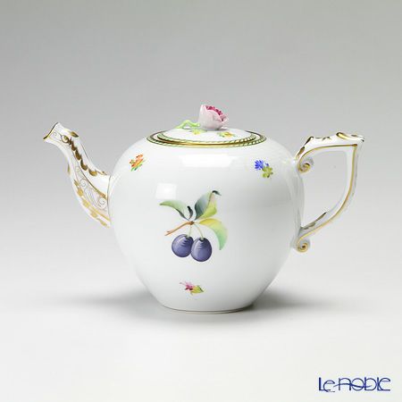 ヘレンド フルーツエスキース EDF-2（プルーン） 00606-0-09 ティーポット ローズ 800ml