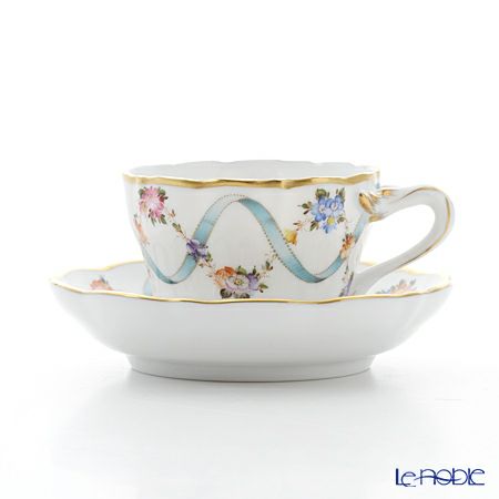ヘレンド フラワーリボン 04099-0-00 モカカップ＆ソーサー