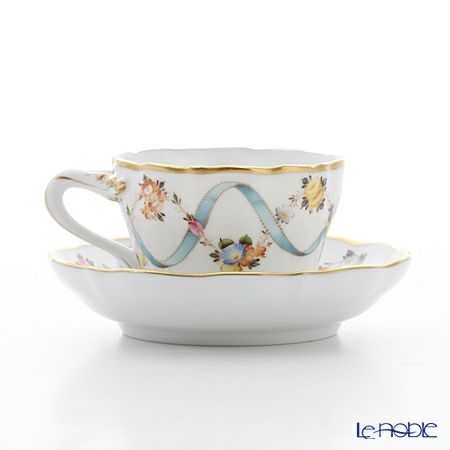 ヘレンド フラワーリボン 04099-0-00 モカカップ＆ソーサー