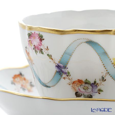 ヘレンド フラワーリボン 04099-0-00 モカカップ＆ソーサー