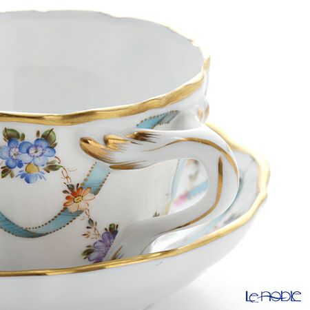 ヘレンド フラワーリボン 04099-0-00 モカカップ＆ソーサー