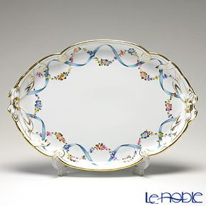 ヘレンド フラワーリボン 20400-0-00 パーティートレイ 38cm