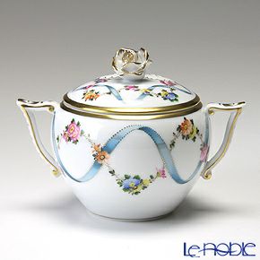 ヘレンド フラワーリボン 20472-0-09 シュガーポット（ローズ） 200ml