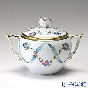 ヘレンド フラワーリボン 20472-0-09 シュガーポット（ローズ） 200ml