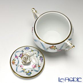 ヘレンド フラワーリボン 20472-0-09 シュガーポット（ローズ） 200ml