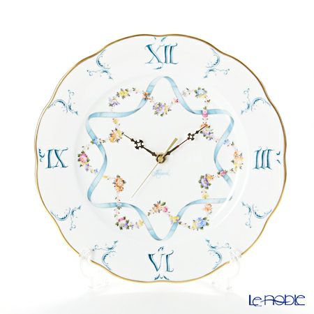ヘレンド フラワーリボン 20527-0-47S ウォールクロック 28.5cm