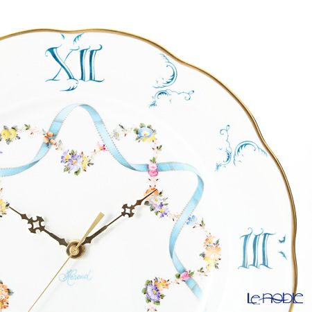ヘレンド フラワーリボン 20527-0-47S ウォールクロック 28.5cm