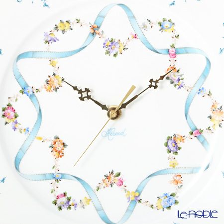 ヘレンド フラワーリボン 20527-0-47S ウォールクロック 28.5cm