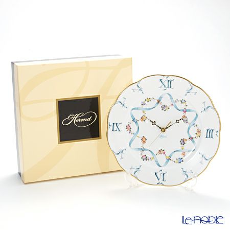 ヘレンド フラワーリボン 20527-0-47S ウォールクロック 28.5cm
