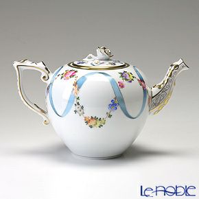 ヘレンド フラワーリボン 20606-0-09 ティーポット（ローズ） 800ml