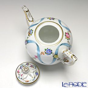 ヘレンド フラワーリボン 20606-0-09 ティーポット（ローズ） 800ml