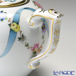 ヘレンド フラワーリボン 20606-0-09 ティーポット（ローズ） 800ml