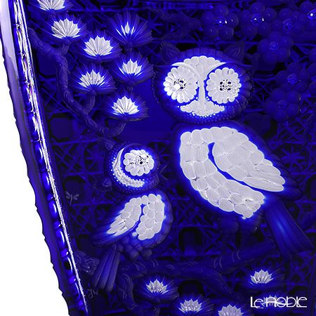 マイセン（Meissen） マイセンクリスタル 花瓶（ブルー） フクロウ 25.5cm OWL／81038／25B