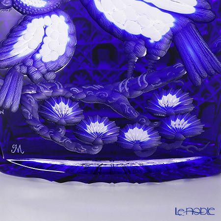 マイセン（Meissen） マイセンクリスタル 花瓶（ブルー） フクロウ 25.5cm OWL／81038／25B