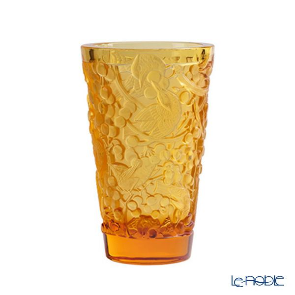 【メーカー取り寄せ商品】ラリック メルル エ レザン ベース 22.2cm MM アンバー 10732200