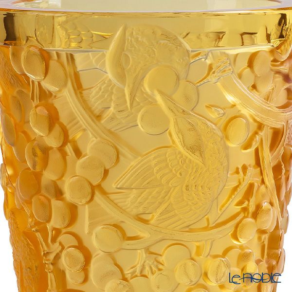 【メーカー取り寄せ商品】ラリック メルル エ レザン ベース 22.2cm MM アンバー 10732200