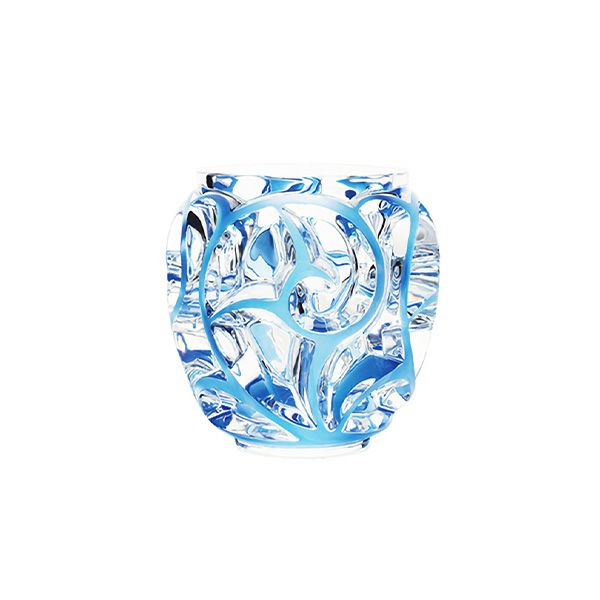 【メーカー取り寄せ商品】ラリック トゥールビヨン ベース 12.6cm PM クリア×ブルーパティナ 10442100
