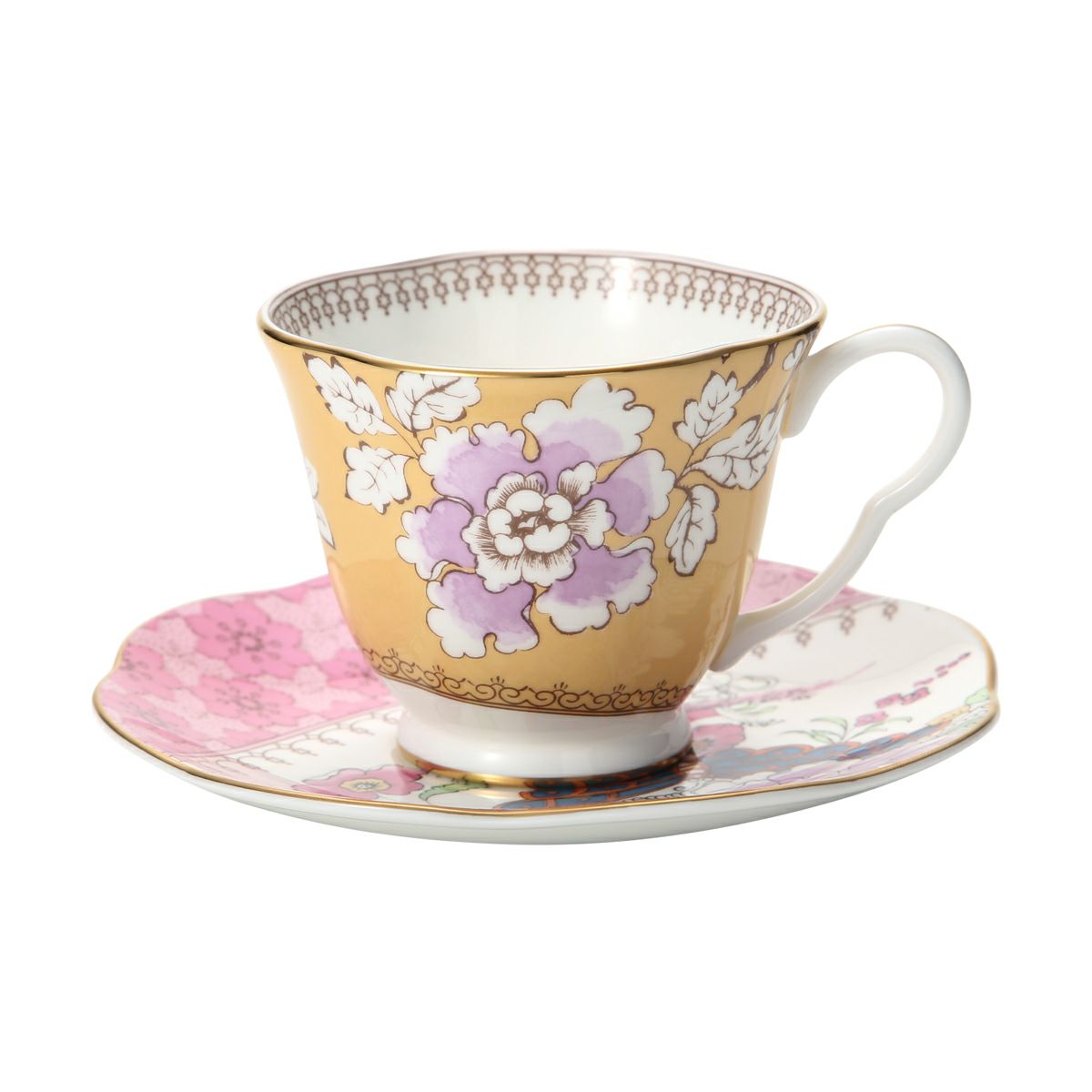 ウェッジウッド（Wedgwood） バタフライブルーム ティーカップ＆ソーサー イエロー