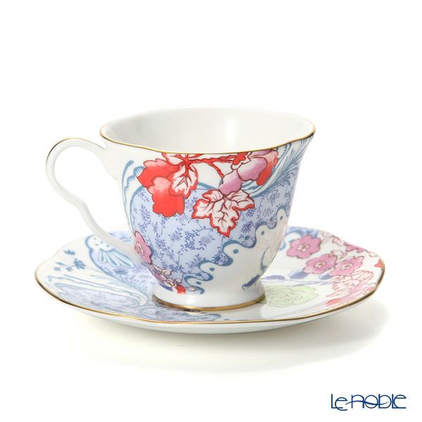 ウェッジウッド（Wedgwood） バタフライブルーム ティーカップ＆ソーサー ブルー／ピンク