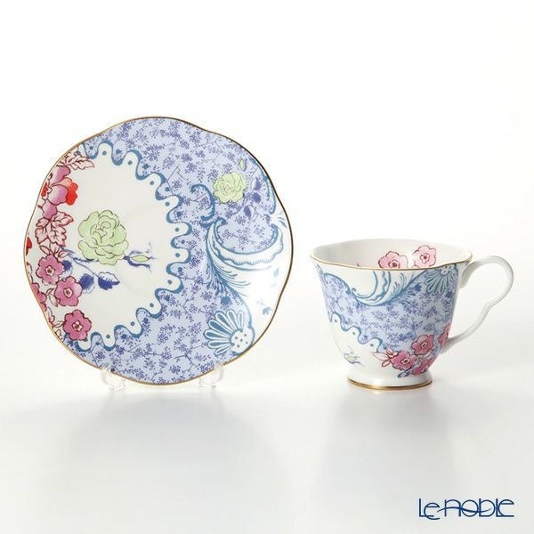 ウェッジウッド（Wedgwood） バタフライブルーム ティーカップ＆ソーサー ブルー／ピンク