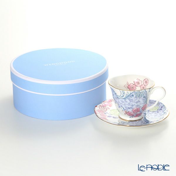 ウェッジウッド（Wedgwood） バタフライブルーム ティーカップ＆ソーサー ブルー／ピンク