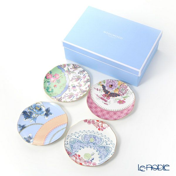 ウェッジウッド（Wedgwood） バタフライブルーム プレート 20cm 4色セット