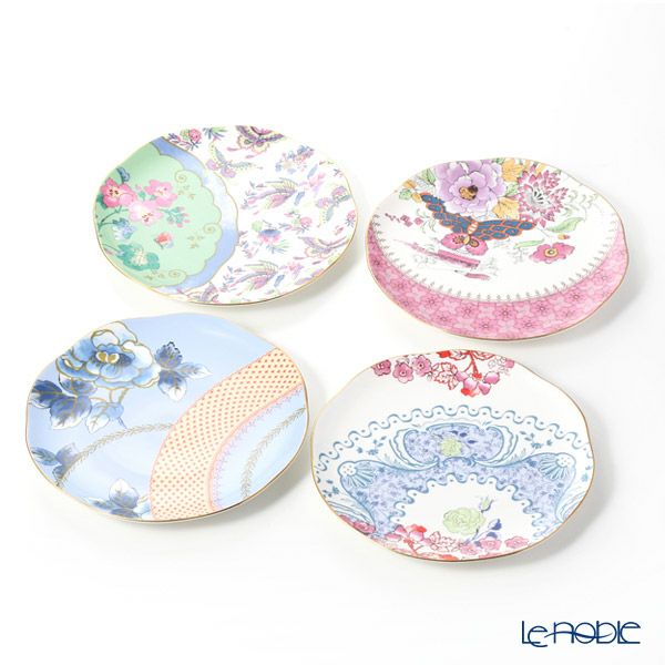 ウェッジウッド（Wedgwood） バタフライブルーム プレート 20cm 4色セット
