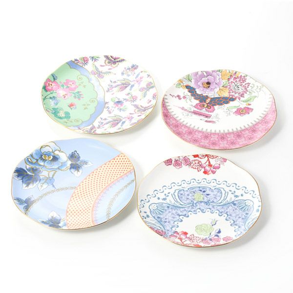 ウェッジウッド（Wedgwood） バタフライブルーム プレート 20cm 4色セット