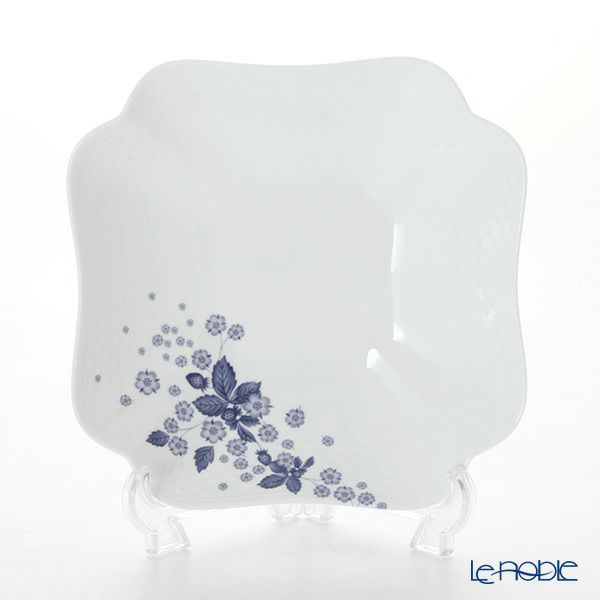 ウェッジウッド（Wedgwood） ストロベリーブルームインディゴ スクエアボウル 23×23cm