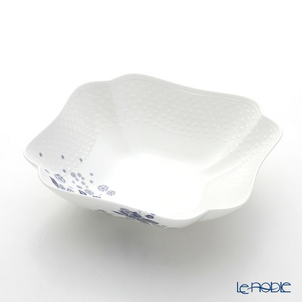 ウェッジウッド（Wedgwood） ストロベリーブルームインディゴ スクエアボウル 23×23cm