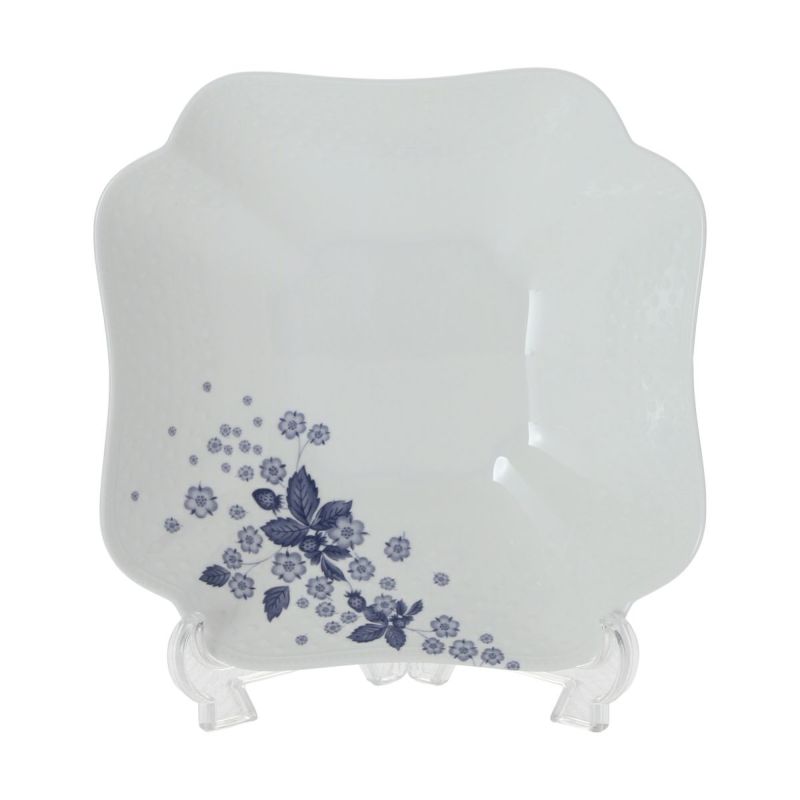 ウェッジウッド（Wedgwood） ストロベリーブルームインディゴ スクエアボウル 23×23cm