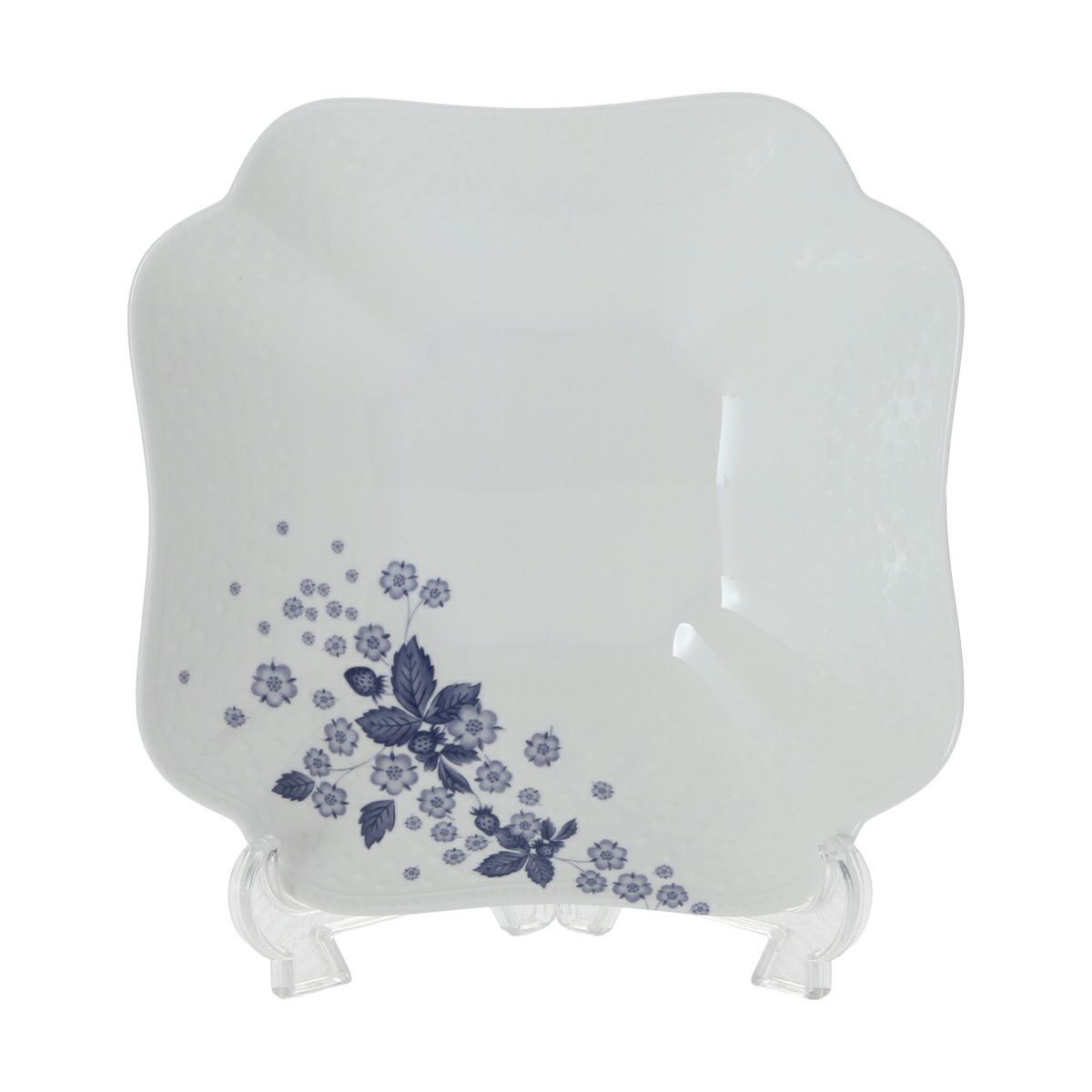 ウェッジウッド（Wedgwood） ストロベリーブルームインディゴ スクエアボウル 23×23cm